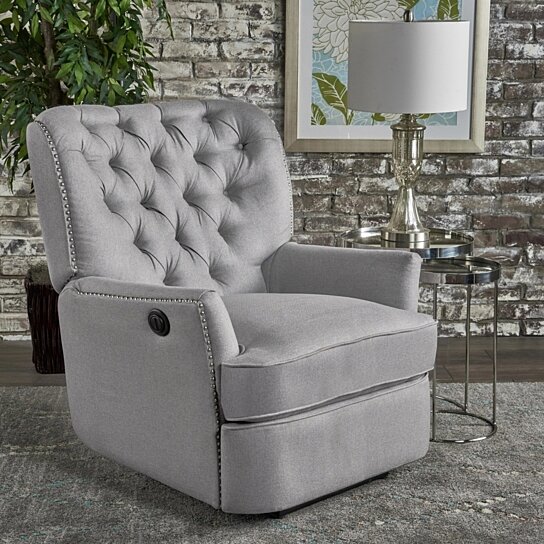 Palermo Tufted Fabric Power Recliner Chair - Image 2