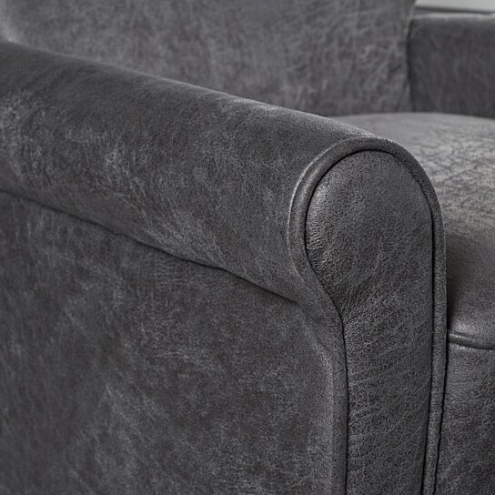 Charlene Traditional Slate Microfiber Recliner Chair - Image 3