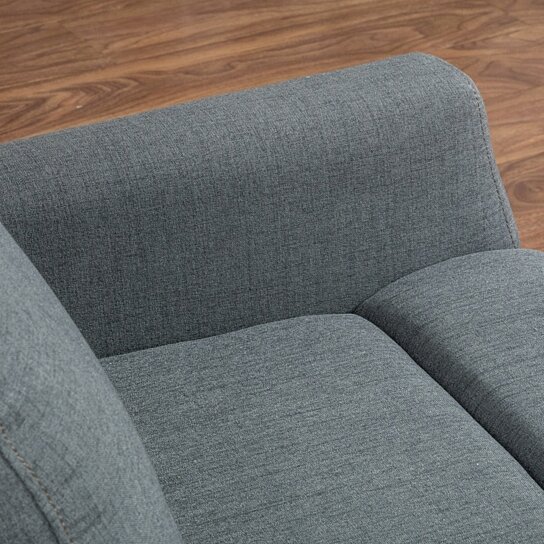 Tahiry Grey Fabric Recliner Club Chair - Image 3
