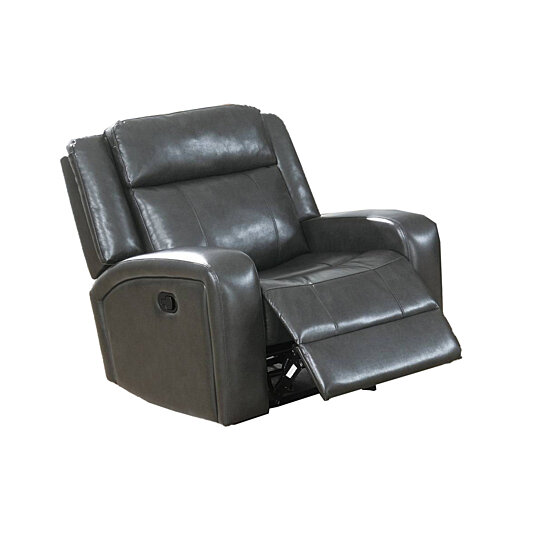 Saltoro Sherpi Upholstered Power Recliner with USB Port and Pill