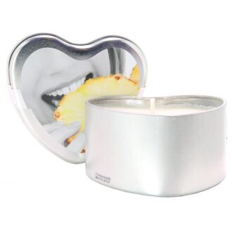 3-in-1 Edible Heart Candle 4oz/113g in Pineapple