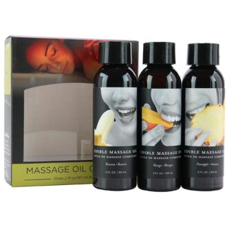 Edible Massage Oil Gift Set 3x2oz in Tropical