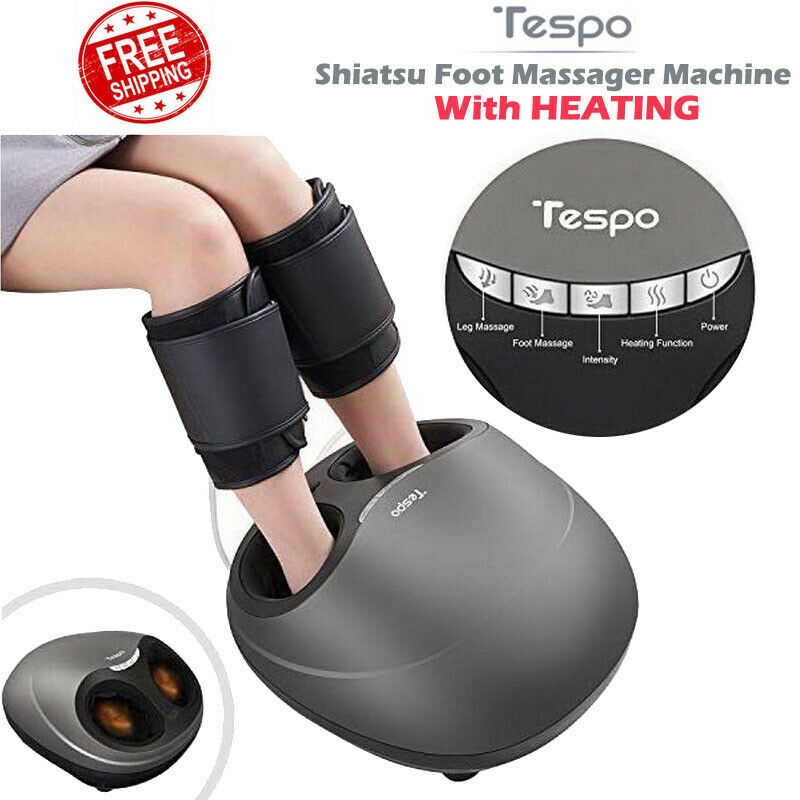 Tespo Electric Shiatsu Foot Ankle Massager With Leg Compression